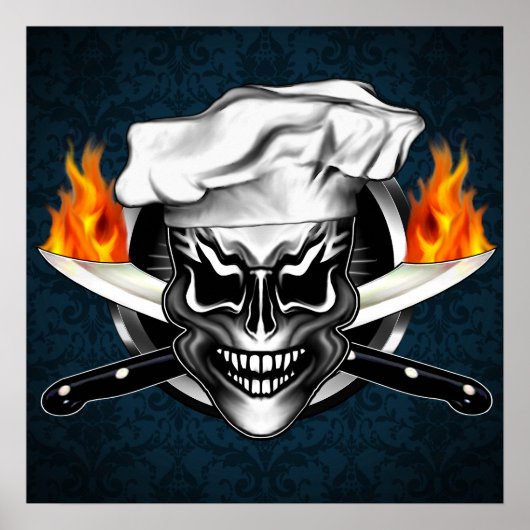 Chef Skull 1 Poster (Voorkant)