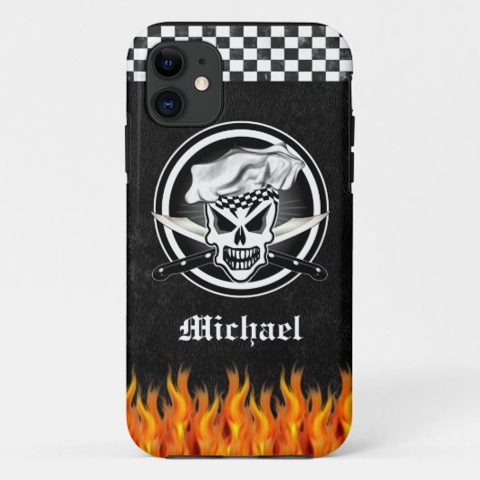 Chef Skull 2 en Geboste Chef Knives Case-Mate iPhone Case (Achterkant)