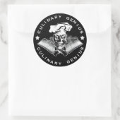 Chef Skull 3.1 Ronde Sticker (Tas)