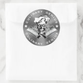 Chef Skull 3.1 Ronde Sticker (Tas)