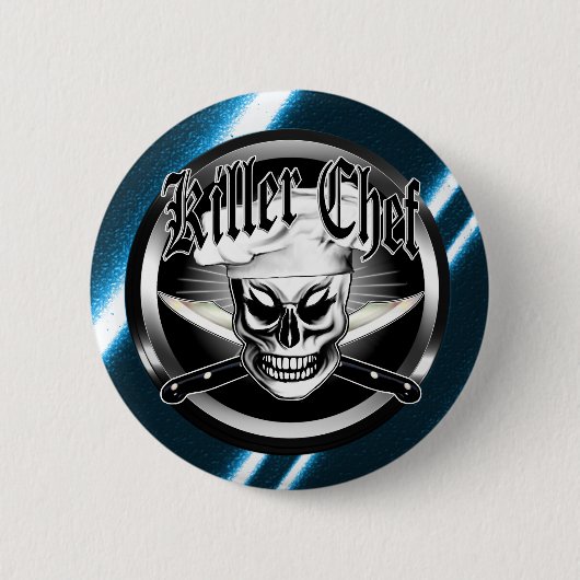 Chef Skull 4: Killer Chef Ronde Button 5,7 Cm (Voorkant)