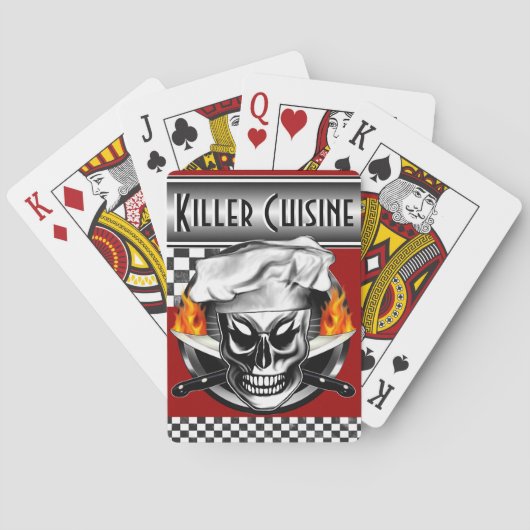 Chef Skull 4 Pokerkaarten (Achterkant)