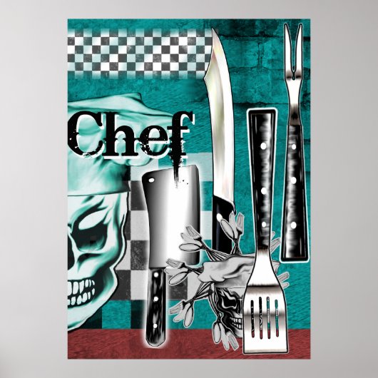 Chef Skull 4 Poster (Voorkant)