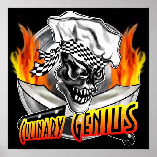 Chef Skull 5 Poster (Voorkant)