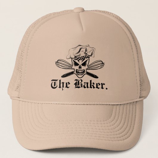 Chef Skull en Whisks: De Baker Trucker Pet (Voorkant)