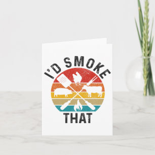 Chef Slager Bbq Dat Ik Zou Roken Grappige Vaderdag Kaart
