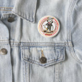 Chef Sock Monkey pin knop Ronde Button 5,7 Cm (In situ)