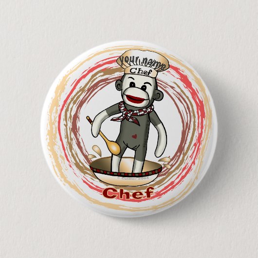 Chef Sock Monkey speldje (Voorkant)