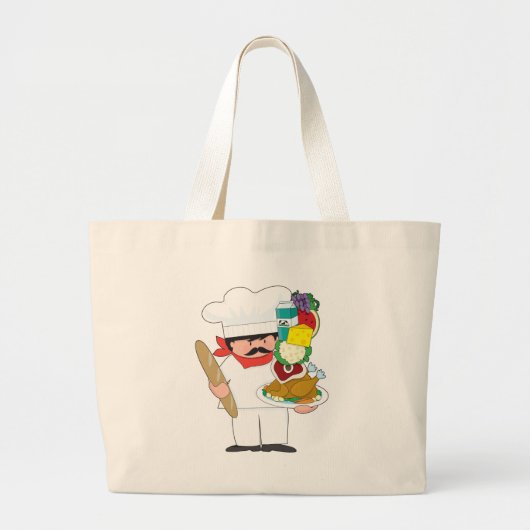 Chef Stack Grote Tote Bag (Voorkant)