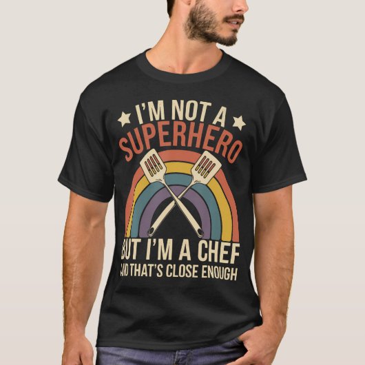 Chef Superheld Grappige Chef T-shirt (Voorkant)