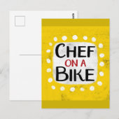 Chef Sur Carte Postale Vélo (Devant / Derrière)