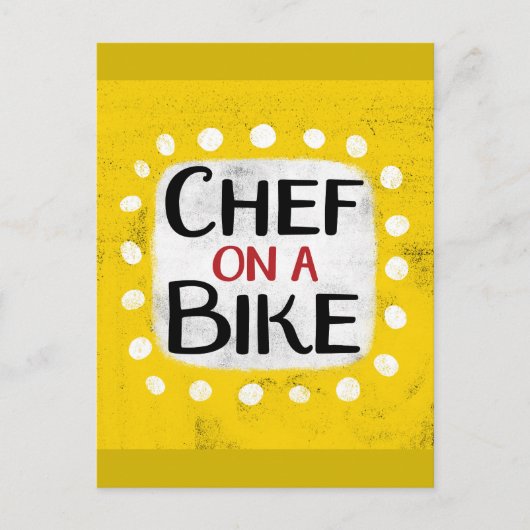 Chef Sur Carte Postale Vélo (Devant)