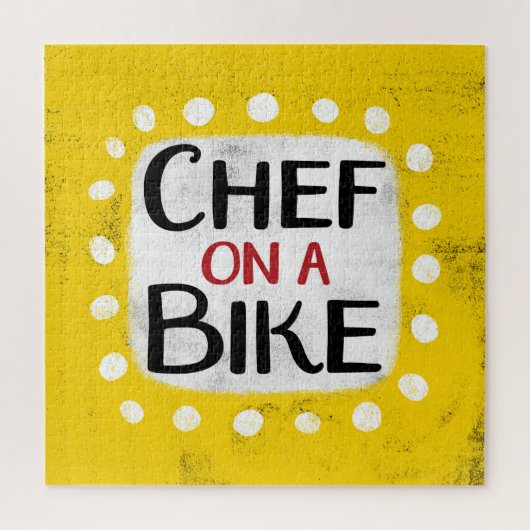 Chef Sur Un Puzzle À Vélo (Vertical)