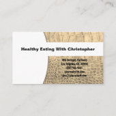 Chef Tan Snake Skin Textuur Aangepaste foto QR Cod Visitekaartje (Achterkant)