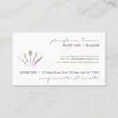 Chef Tools Glitter roos Gold Deeg Logo Visitekaartje (Achterkant)