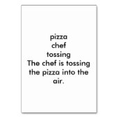 Chef Tossing Pizza Reading Flashcards for Adults Kaart (Achterkant)