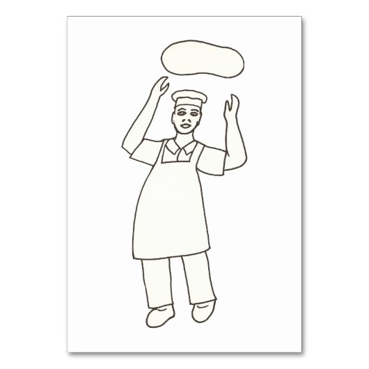 Chef Tossing Pizza Reading Flashcards for Adults Kaart (Voorkant)