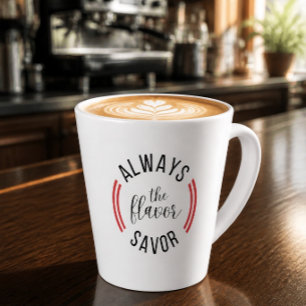 Chef Typografie Savor altijd de smaak Latte Mok