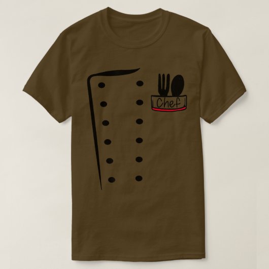 Chef Uniform Funny Cook Costume T-shirt (Design voorkant)