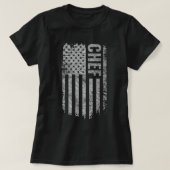 Chef USA Flag Distressed design T-shirt (Design voorkant)