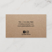 Chef Vegetable illustratie Rustic Kraft Visitekaartje (Achterkant)