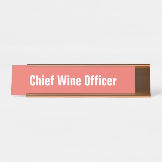 Chef Vin Nom Plaque (Devant)