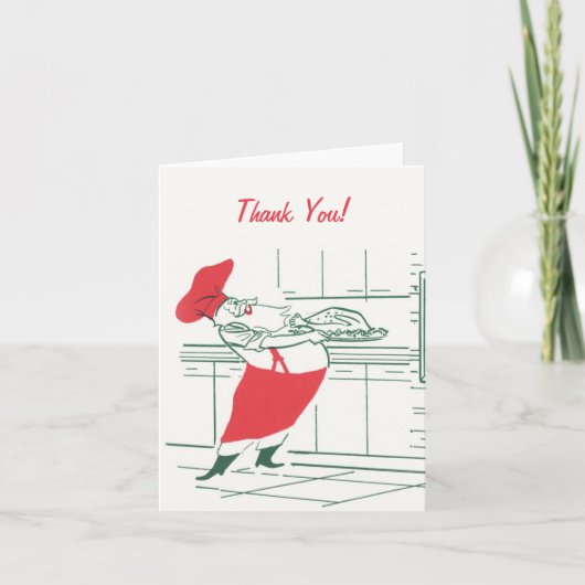 Chef vintage du Père Noël, Merci (Devant)