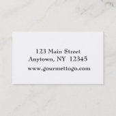 Chef-Visitekaartje Visitekaartje (Achterkant)