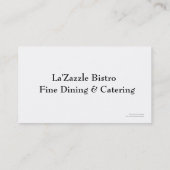 Chef-Visitekaartje Visitekaartje (Achterkant)