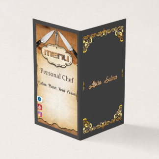 Chef voor Home Cooking Standaard Semi-Gloss Visitekaartjes