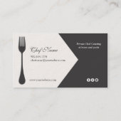Chef voor persoonlijk gebruik, catering, uitvoeren visitekaartje (Achterkant)