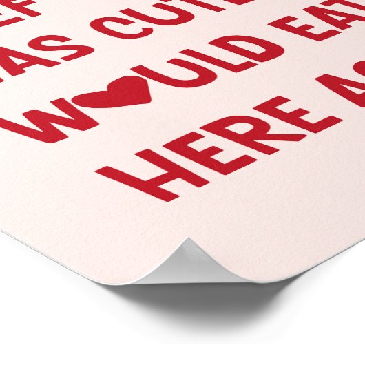 Chef Was Cute Would Eat Here Again Poster (Coin)