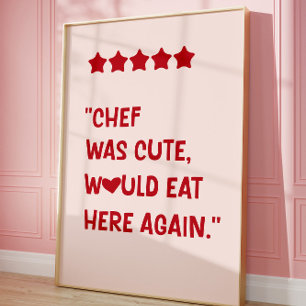 Chef Was Leuk Poster Om Hier Weer Te Eten