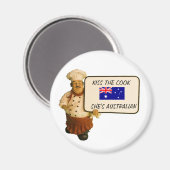 Chef zegt kus de kok magneet (Voorkant / Achterkant)