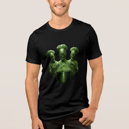 Chef Zombies Tri-Blend Shirt (Voorkant)