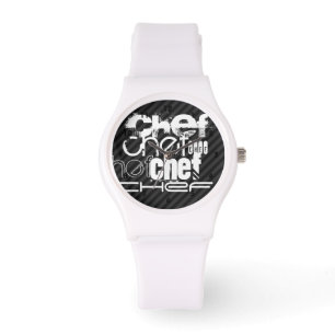 Chef; Zwart & Donkergrijze strepen Horloge