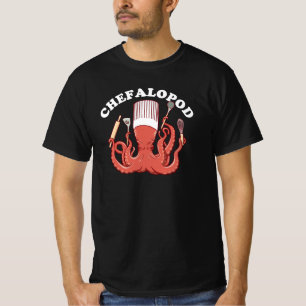 Chefalopod Octopus Chef Funny Pun T-shirt