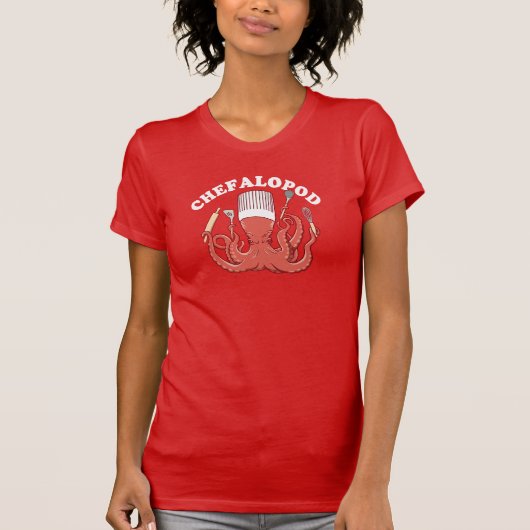 Chefalopod | Octopus Chef Funny Pun T-shirt (Voorkant)
