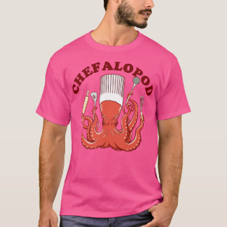 Chefalopod Octopus Keuken Chef T-shirt