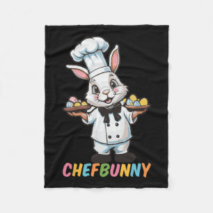 Chefbunny Cook Hare Funny Paasdag Mannen Vrouwen E Fleece Deken