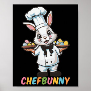 Chefbunny Cook Hare Funny Paasdag Mannen Vrouwen E Poster