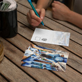 Chefchaouen Marokko Waterverf Briefkaart