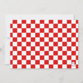 Chef's Check Invitation Kaart (Achterkant)