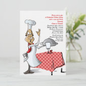 Chef's Choice Wedding Rehearsal Dinner Invitation Kaart (Staand voorkant)