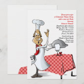 Chef's Choice Wedding Rehearsal Dinner Invitation Kaart (Voorkant / Achterkant)