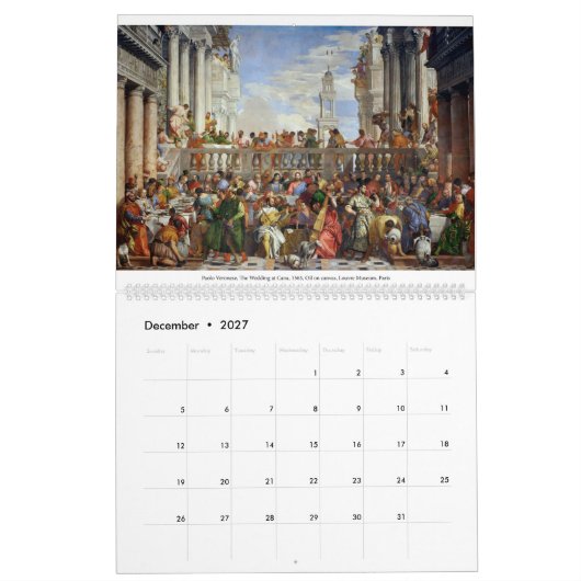 Chefs-d'oeuvre d'art du calendrier (Dec 2027)