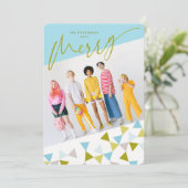 Chefs Geo Triangles Moderne Fun Carte photo de vac (Debout devant)