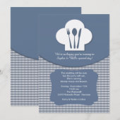 Chef's Pet (Blue) Post Wedding Brunch Invitation Kaart (Voorkant / Achterkant)