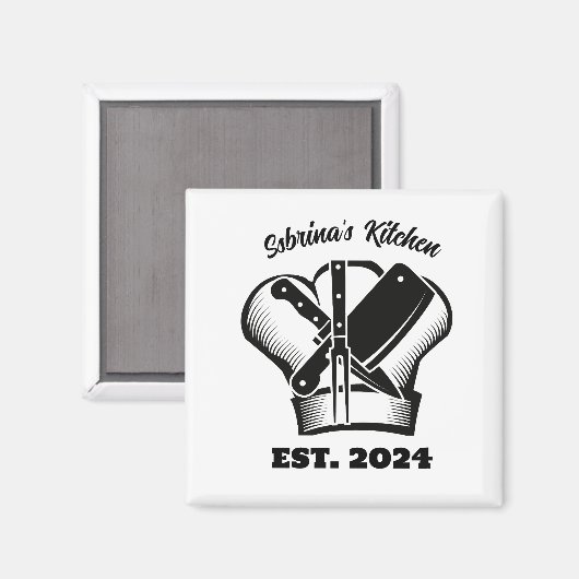 Chef's Pet en mes  keukenmagneet Magneet (Voorkant / Achterkant)