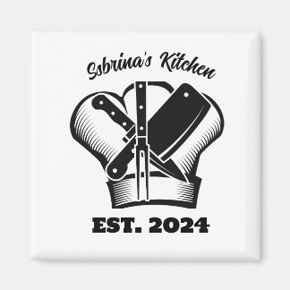Chef's Pet en mes  keukenmagneet Magneet
